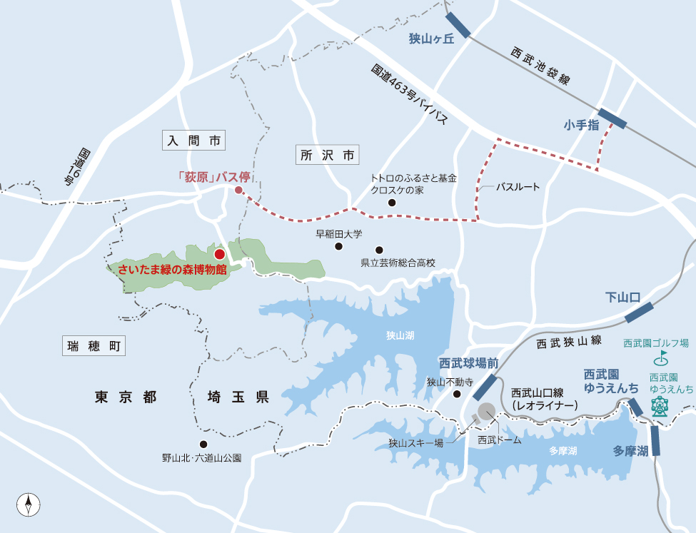 「さいたま緑の森博物館」マップ