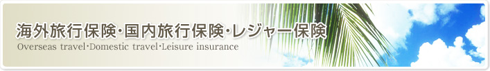 海外旅行保険・国内旅行保険・レジャー保険