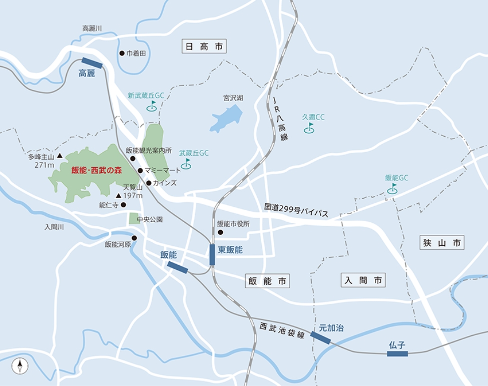 「飯能・西武の森」マップ